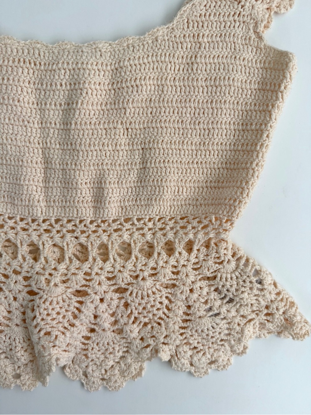 Free People 70s Style Crochet Knit Tank - Picture 3 of 5